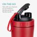 Navaris Stainless Steel Protein Shaker Bottle 750ml - Fitness Cup for Protein Shake - Sport Drinking Bottle for Training - Red (1 Pack) - Buy Online on GoSupps.com