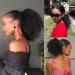 16 Inch Afro Kinky Curly Human Hair Ponytail for Black Women - 10A Brazilian Virgin Hair, 180% Density, Clip-in Drawstring Extension - Natural 4C Black Color - 120G, Pack of 1 - Buy Online on GoSupps.com