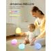 Synighty Dimmable Silicone LED Night Light for Children - 8 Color Changing 1-Hour Timer Memory Function Type C Charging - Perfect Egg-Shaped Bedside Lamp for Breastfeeding (White) - Buy Online on GoSupps.com