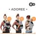 Kinderkraft Adoree Baby Carrier | Ergonomic Sling for Infants to Toddlers | 2 Carrying Positions | Adjustable Straps & Hood | Cotton Linen Viscose | Gray-Black - Buy Online on GoSupps.com