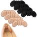 Heel Pads for Shoes That are Too Big 4 Pairs Foamed Cotton Heel Cushions for Pain Relief & Tighter Fit Filler Improved Shoe Fit and Comfort (Rosybrown+Black)
