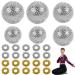 6 pieces of massage balls with 20 acupressure ring massage balls silver spiked massage ball hedgehog balls massage balls 32 mm/47 mm/56 mm skills hedgehog ball massage set for stress relief or massage