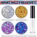 Buy Holographic Chunky Glitter Set Silver Gold Magic Purple & Blue Perfect for Festivals Carnival & Rave Includes 4 Pots & Quick Dry Primer Glue Gel - Buy Online on GoSupps.com