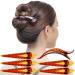 RC Roche 6 pieces of duck beak crocodile hair clip for women girls sheet hair clip alligator strong styling small brown