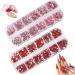 Nail Gems 2 Plates Rhinestones for Nail Art 2 Colors 12 Grids Different Shape 3D Nail Art Gems with Rhinestone Picker Dotting Pen for Professionals Beginners Nails Salon Clothes Craft Style1 red + as shown - Buy Online on GoSupps.com