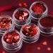 6 Boxes Valentine's Day Nail Glitters Red Heart Nail Sequins 3D Holographic Heart Nail Flakes for Nail Art Decals Nail Glitter Sequins Nail Art Design Nail Decorations for Women Girls - Buy Online on GoSupps.com