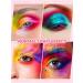 Kalolary Neon Eyeshadow Palette - 24 Highly Pigmented Matte & Sparkling Colors Glows in the Dark UV Blacklight with 4 Pink Brushes - International Shipping Available - Buy Online on GoSupps.com