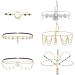 LoyalLook 6PCS Gold Boho Head Chain Jewelry Set - Bridal Wedding & Halloween Headpiece for Women - Buy Online on GoSupps.com
