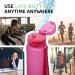 32 oz Hot Pink Motivational Water Bottle with Strap and Fruit Infuser - Time Marker and Dishwasher Safe - Buy Online on GoSupps.com