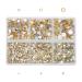 4300 Flat Back Nail Art Rhinestones Set with Storage Box & Picking Pen - Champagne | 6 Sizes (2-6.5mm) for DIY Crafts - Buy Online on GoSupps.com