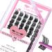 Cluster Lashes 72 Pcs Lash Clusters DIY Eyelash Extension Individual Cluster Eyelashes Ethereal Style Self-Application Fluffy Super Thin Band Reusable Soft & Comfortable(Ethereal-D-10mm)