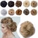 SEGO Hair Extensions Thick Hair Tie Updo Bun Updo Wavy Natural Medium Blonde-2 40 g (1 piece)
