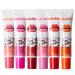 kukubird 6pcs Lip Tattoo Peel & Reveal Waterproof Lipgloss Lip Tint Womens Girl Makeup Beauty Set- Lip Tattoo Multicolored