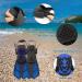 Kids Snorkeling Set with Fins, Full Dry Snorkel, and Swimming Goggles - Navy Blue/Lemon Yellow - Buy Online on GoSupps.com