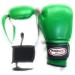Woldorf USA Water Resistant Nylon Boxing Gloves Kickboxing Muay Thai Punching Bag Gloves - 16oz Vinyl Green - Buy Online on GoSupps.com
