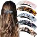 OIIKI 5PCS French Hair Barrettes for Women, Vintage Hair Clips, Durable Cellulose Acetate Barrettes, Elegant Colorful Hair Pins, Hair Accessories for Long Hair for Daily Use or Parties (5 Colors)
