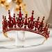 AW BRIDAL Red Queen Crown - Wedding Tiara for Women | Princess Headpiece for Prom, Pageant and Halloween - Buy Online on GoSupps.com
