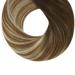 Ugeat Brown Microring Real Hair Extensions - Balayage Chocolate Light Brown with Bleach Highlights - 50g 45cm Micro Loop #4/6/613 - Buy Online on GoSupps.com