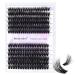 WENDY Lashes Clusters 60D+80D Lash Clusters DIY Eyelash Clusters 3D Effect 12-16mm Cluster Eyelash Extensions Black Cluster Lashes Wispy Soft Individual Lashes(3D Effect 60D+80D D 12-16mm)