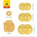Magnetic Massage Ball Set - 6 Hedgehog Balls & 20 Acupressure Rings for Stress Relief | Gold Yoga Massage Tools - Buy Online on GoSupps.com