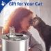 Homtyler Stainless Steel Cat Water Fountain - Ultra-Quiet Pump, 2L Capacity, Automatic Dispenser for Multiple Pets - Buy Online on GoSupps.com