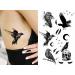 Dopetattoo 6 Sheets Temporary Raven and Crow Tattoos for Men and Women - Neck, Hand, Arm, Chest Fake Tattoos - Buy Online on GoSupps.com