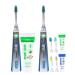 Emmi-Dent toothbrush ultrasound platinum carbon + blue i ultrasound toothbrushes ideal for sensitive teeth & gums without scrubbing electrical toothbrush ultrasound growing & children family blue + blue