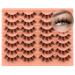 ALICE C Wispy Brown False Eyelashes - 14 Pairs DIY Lash Clusters for Fluffy Volume and Russian Strip Lash Extensions - Buy Online on GoSupps.com