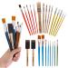 Artlicious Paint Brushes - Acrylic Paint Set and Detail Paint Brushes for Kids - Use with Craft Watercolor Oil Gouache Paints Face Art Washable Paints Miniature Detailing and Rock Painting 25 Pack