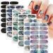 6 Sheets Marble Full Wraps Nail Stickers Nail Polish Sticker Marble Wraps Self-Adhesive Waterproof Nail Art Decals Manicure Nail Tips DIY Nail Decorations for Women Girls Nail Design