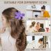 6-Piece Flower Hair Clips Set - Large Slipproof Claw Clips for Women | Matt Finish Assorted Colors - Buy Online on GoSupps.com