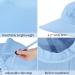 Solaris Women's Sun Hat with Neck Flap - Blue | Large Brim, UV Protection, Foldable | Perfect for Fishing, Hiking - Buy Online on GoSupps.com