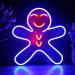 ST16s33-fnu0150-rb Gingerbread Man LED Neon Sign - Dual Color Red & Blue Silicone Perfect Holiday Decor - International Shipping Available - Buy Online on GoSupps.com