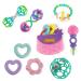 Bright Starts Everything Nice 9 Piece Gift Set - BPA Free Rattles and Teethers Purple and Pink Baby Toys Newborn+
