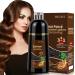 MINYSIC Colouring Shampoo 500 ml White Hair Dye Shampoo Hair Dye Shampoo 3 in 1 Instant Coloured Shampoo White Colouring Hair Dye for Women and Men (Dark Brown)