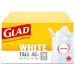 Glad White Garbage Bags - Tall 45 Litres - Unscented 60 Trash Bags Made in Canada of Global Components Tall. 60 bags