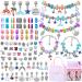 Bracelet Making Kit for Girls  Flasoo 85PCs Charm Bracelets Kit with Beads  Jewelry Charms  Bracelets for DIY Craft  Jewelry Gift for Teen Girls
