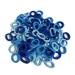 100Pcs Seamless Cotton Hair Ties for Toddler Girls Elastics Hair Ties No Damage Diameter 1 inch Ponytail Holders Baby Thin Hair Blue 03blue