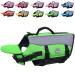 Vivaglory dogs with removable front-wheel drive rescue vest with reflective caps & additional upholstery for swimming & boating neon-green XXS XXS: 28-35cm (breast basket circumference) neon-green