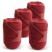 Bandages for the horse made of fleece with Velcro fastener - fleece bandages horse in the 4 Set with practical storage bag (warm blood (full) bordeaux) warm blood (full) bordeauxx