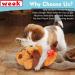 WEOK Puppy Heartbeat Toy - Anxiety Relief Plush for Dogs & Cats - Calming Behavioral Aid - Brown - Buy Online on GoSupps.com