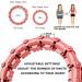 Upgraded Large Size Smart Weighted Hoola Hoop for Abdomen Fitness and Weight Loss - 24 Detachable Knots, Adjustable Weight, Auto-Spinning Ball - Pink - Buy Online on GoSupps.com