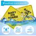 Cobee Baby on Board Car Warning Signs 2 Pcs 5x5 - Double Suction Cups Safety Car Sign for Window Cling - Reusable Baby On Board Sticker Decal - Buy Online on GoSupps.com