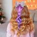 6 Colors Unicorn Wig Hair Clips Bows for Girls - Glitter Style Hair Extensions for Kids Princess Costume Dress Up - Buy Online on GoSupps.com