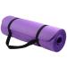 BalanceFrom All Purpose 1/2-Inch Extra Thick High Density Anti-Tear Exercise Yoga Mat with Carrying Strap and Yoga Blocks Purple Mat Only