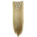 CAISHA by PRETTYSHOP XXL 24" 8 Pieces Set Clip In Extensions Hair Extension Hairpiece Straight Blonde Mix CES14 blonde mix #27H613 CES14