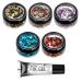 Mystics coarse -grained glitter from Moon Glitter - 100% cosmetic glitter for face body nails hair and lips - 3G - set with 5 colors