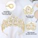 TOCESS Gold Crown Tiara for Women - Wedding Crystal Rhinestone Queen Princess Crown - Bridal Hair Accessories for Costume Party, Prom, Quinceanera - Ideal Gift for Women (Gold) - Buy Online on GoSupps.com