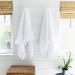 Supima Cotton Bath Towel Set - 2 Hotel Quality Plush Towels, 730 GSM - Large 57 x 30 White - Laguna Beach Textile Co - Buy Online on GoSupps.com