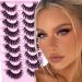 Natural Look Eyelashes 18MM Cat Eye Lashes Light Fluffy Wispy Curly Faux Mink Lashes That Look Like Extensions Pestanas Postizas Naturales 3D Volume D Curl Fake Lashes Pack by Goddvenus G-fluffy